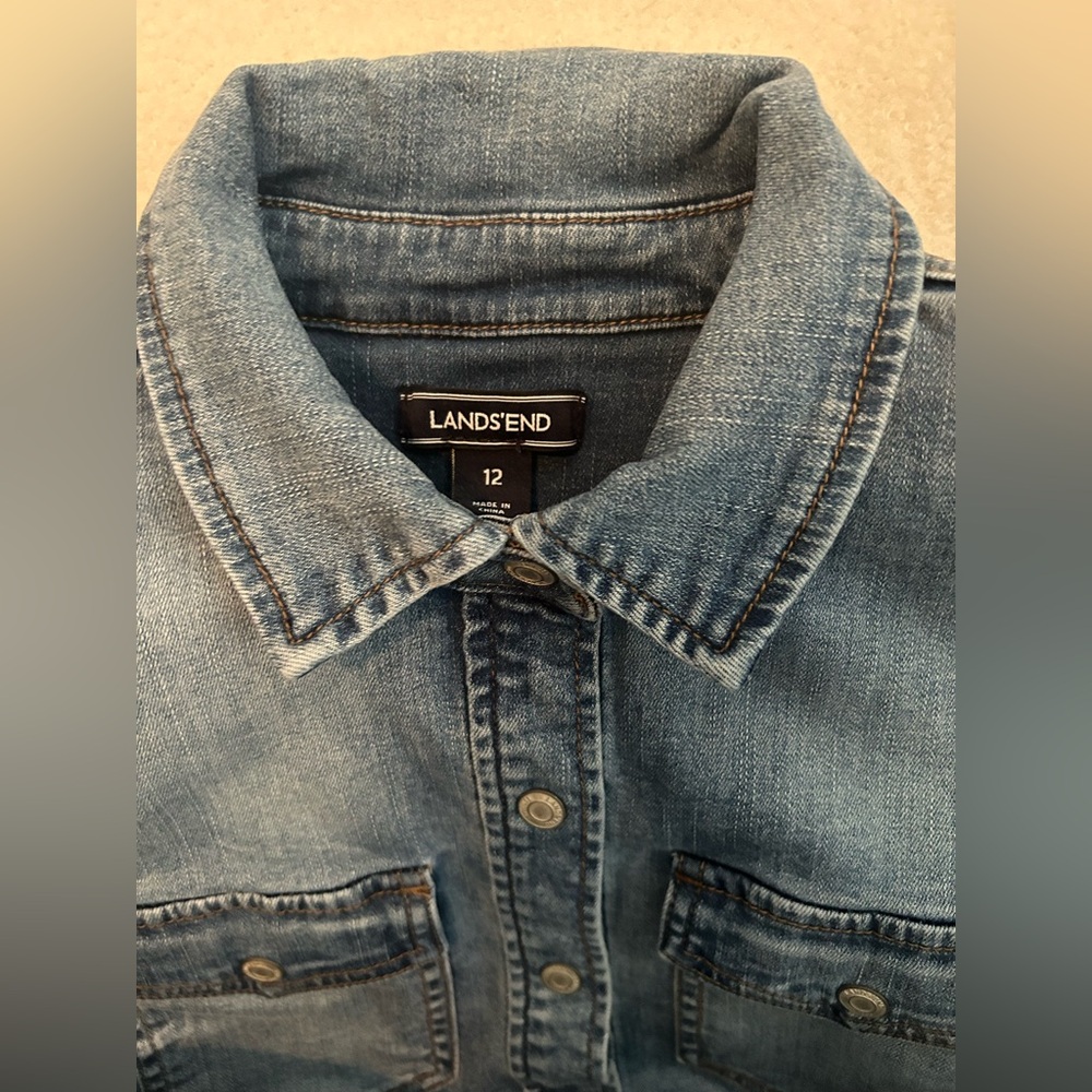 Lands' End Denim Dress Size 12